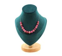 Collana 15 Perle Rhodonite + Tormalina melon D'Acqua 8 MM Catena IN Collana Fem