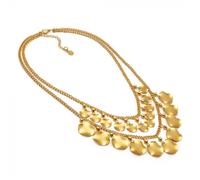 collana 2 catene monete ondulate Vestopazzo