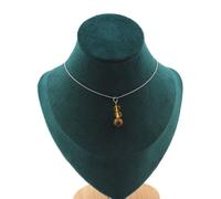 Collana 2 Perle Di Ambra Vera Del Mare Baltico 5 Mm-6 Mm + Legno 8 Taglia P