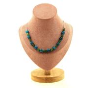 Pietre E Minéraux. Collana 20 Perle Diopside Del Brasile + Apatite 8 MM Catena