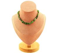 Pietre E Minéraux. Collana 20 Perle Giada Nefrite Siberiano (Russia) . Catena