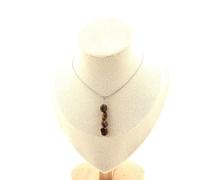Collana 4 Perle Occhio Di Tigre Del Sud Africa Catena In Acciaio Collana Donne
