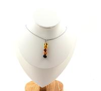 Collana 5 Perle Di Ambra Vera Del Mare Baltico 5 Mm-6 Mm. Taglia Personalizzata