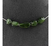 Collana 5 Perle Diopside Del Brasile Catena IN Acciaio Inossidabile Donne