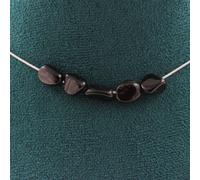 Collana 5 Perle Ipersteno D'Égypte. Catena IN Acciaio Inossidabile Collana Donna