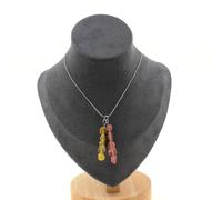 Collana 5 Perle Opale Gialla D'Australia + 5 Perle Quarzo Fragola Taglia Pe