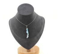 Collana 5 Perle Pietra Larimar Repubblica Dominicana Di Forma Libera 5 Taglia Vs