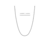 Collana a catena a corda per uomo e donna, catena a maglie intrecciate in acciaio inossidabile 316L, color oro, argento, nero, ipoallergenica, impermeabile, regalo per lui e lei, 3 mm, 4 mm, 5 mm, 16