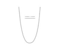 Collana a catena a corda per uomo e donna, catena a maglie intrecciate in acciaio inossidabile 316L, color oro, argento, nero, ipoallergenica, impermeabile, regalo per lui e lei, 3 mm, 4 mm, 5 mm, 16