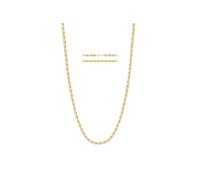 Collana a catena a corda per uomo e donna, catena a maglie intrecciate in acciaio inossidabile 316L, color oro, argento, nero, ipoallergenica, impermeabile, regalo per lui e lei, 3 mm, 4 mm, 5 mm, 16