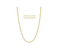 Collana a catena a corda per uomo e donna, catena a maglie intrecciate in acciaio inossidabile 316L, color oro, argento, nero, ipoallergenica, impermeabile, regalo per lui e lei, 3 mm, 4 mm, 5 mm, 16