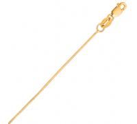 Collana A Catena A Serpente Rotonda In Oro Giallo 14K 0,9Mm