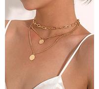 Collana a Catena a Strati per la Lettera a Strati per la Lettera a Strati per la Lettera a Strati per Lampada a Strato di Perla con Guscio d'oro.