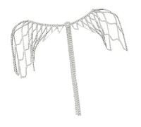 Collana a catena con frange di strass per il corpo da sposa per una lunga durata a matrimoni, feste ed eventi speciali con strass e frange, One Size, come descritto, come descritto