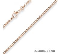 Collana A Catena Doppia In Oro Rosa 585 38Cm