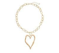 Collana a catena dorata a forma di cuore - stile unico ed esagerato, semplice e di moda, con un piccolo vibo esclusivo, che infonde un senso di sofisticazione