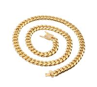 Collana a Catena in Acciaio, Collana per Chiusura a Pulsante a Pulsante Casual Collane di per Uomini Accessori Gioielli per Il Fidanzato