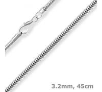 Collana A Catena In Argento 3,2Mm 925 Con Lunghezza Di 45Cm