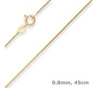 Collana A Catena In Oro 0,8Mm 333 Oro Giallo 45Cm