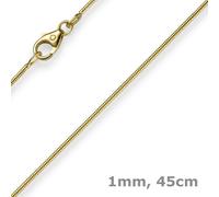 Collana A Catena In Oro Giallo 585, 45Cm, Per Donne, Collana In Oro
