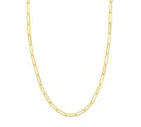 Collana A Catena Lunga In Oro Giallo 14K Con Fermaglio In Carta 5X17Mm