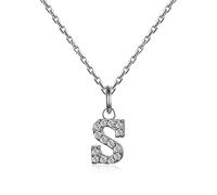 Collana a catena per donna Az 26 lettere in vero argento sterling con ciondolo collane per donna catena 925 lucido cubico regali di confessione per amanti S
