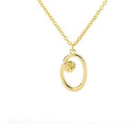 Collana a catena per donna, piccola collana con lettera iniziale in oro per donna, collana con ciondolo dell'alfabeto in acciaio inossidabile, regali di Natale O