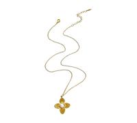 Collana a catena regolabile con fiori e farfalle, ipoallergenica, in acciaio inox, accessorio alla moda per clavicola, Misura unica, come descritto, come descritto