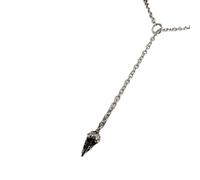 Collana a catena scorrevole in stile gotico con testa di corvo mistica, lunghezza flessibile, gioielli in lega di metallo, ideale per look eleganti, gioielli unici con ciondolo a forma di corvo