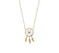 Collana A Catena Sogni Catturati Pietra Placcata Oro 18 CARATI Gioielli Donna