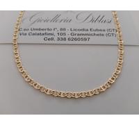 COLLANA A CATENA TRAVERSINO Unisex ORO GIALLO 18 KARATI 750% Collier Girocollo