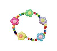 Collana a cinque punte con fiore a stella in rilievo Ajdustable catena clavicola per le donne ragazze fatto a mano perline di riso collane gioielli per le donne perline girocollo gioielli moda