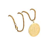 Collana a Ciondolo Sigillo dell'arcangelo Gabriel Dio è la mia Forza Solomon Amulet Bless Collana a Sospensione Gioielli Gioielli di Compleanno Regali