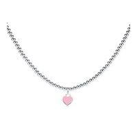 Collana a cuore classico in argento sterling 925 Rosa Verde Rosso Oro Concorso di gioielli rosa Mondo