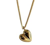 Collana a Cuore in Argento 3D Delicato Ciondolo con Chicco di Riso Girocollo per Donna Gioielli minimalisti Regalo Quotidiano