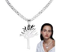 Collana a di albero genealogico | Gioielli alla moda unisex accessori alla moda, braccia in acciaio inox incorporate per voi con un ciondolo, questa catena mostra una consistenza lucida