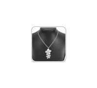 Collana a fiori grossi in oro Collana con ciondolo a fiori spessi in argento Girocollo Collana floreale cubana semplice Collana a catena a maglie Collana minimalista Collana a fiori Collana donne