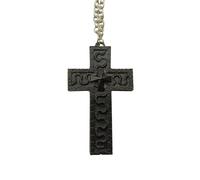 Collana a forma di croce, gioco coreano n. 230 collane con scomparto segreto, ciondolo a forma di croce antica a dieci forme di ciondolo in metallo 3D design fatto a mano gioielli per programmi TV