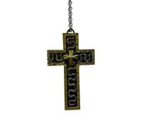 Collana a forma di croce, gioco coreano n. 230 collane con scomparto segreto, ciondolo a forma di croce antica a dieci forme di ciondolo in metallo 3D design fatto a mano gioielli per programmi TV