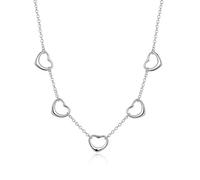 Collana a Forma di, Cuore connesso Amante, Cinque Accurate Collana placcate con 925 Argento, personalità alla, 5 collane a Forma di Cuore