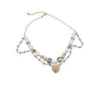 Collana a forma di cuore di cristallo di perla - un accessorio unico per la clavicola