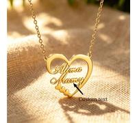 Collana a forma di cuore personalizzata, il design classico e minimalista mette in risalto la qualità. L'incisione esclusiva del nome crea un sentimento unico, adatta per varie festività, un eccellent
