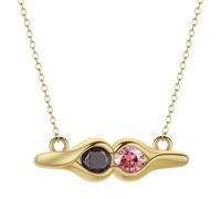 Collana a forma di pisello tempestata di diamanti: processo di placcatura in oro 14 carati, regalo per le mamme, adatto per regali da donna