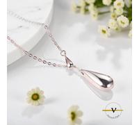 COLLANA A GOCCIA DONNA SALI E SCENDI LUNGHEZZA 40+5 REGOLABILE IN ARGENTO 925