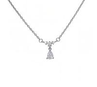 Collana a goccia, in argento Sterling 925: ciondolo Aaaaa + zircone accompagnato da una raffinata catena regolabile, gioielli raffinati da donna, adatti come regalo o da indossare tutti i giorni