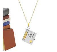 Collana a libro per figlia | Ciondolo a libro con lato figlia | Ciondolo a più strati in acciaio per la casa, San, scuola, viaggio, Natale, compleanno, laurea, tutti i giorni, Siehe