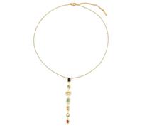 Collana a Pendente con Frange Multicolore per Donne, Design Elegante in Zirconi con Diverse Forme e Colori, Perfetta per Feste, Vacanze e Compleanni