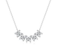 Collana a Pendente Moissanite da 1-5 Ct per Donne, 925 Gioielli In Argento Sterling per I Regali per la Festa della Mamma del Compleanno del Matrimonio P
