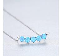 Collana a Pendente Rotonda placcata per Donne Matrimonio Tre Gioielli a Colori