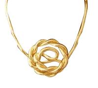Collana a serpente da donna - Collana a catena a serpente pieghevole, splendido gioiello a serpente, alla moda, design unico senza testa, ideale per il Ringraziamento, San Valentino, As image shown